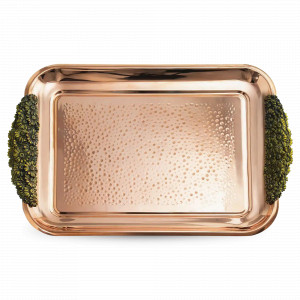 Поднос прямоугольный «Ромашки», медь, 45 х 30 см, медный, серия Летний сад, Кольчугинский Мельхиор, Россия, Подносы