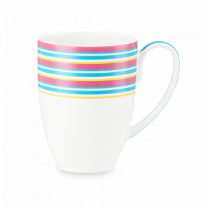 Кружка Stripe Colypso, 460 мл, фарфор костяной, белый, декор, серия Kit Kemp, SPODE, Великобритания, SPODE (Великобритания)