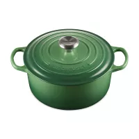 Кастрюля с крышкой, 24 см, чугун, зеленый, серия Bamboo Green, LE CREUSET, Франция, 