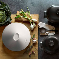 Керамический тажин, 2 л, 27,5 см, графит - белый, серия Delight, EMILE HENRY, Франция_00803290054731971375.jpg