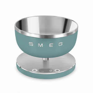 Весы кухонные, нержавеющая сталь, зеленый матовый, SMEG, Италия, Коллекция в зеленом
