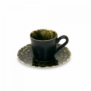 Пара кофейная Forets, 80 мл, керамика, темно-зеленый, серия Riviera, COSTA NOVA, Португалия, Кофейные пары