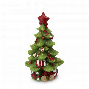 Свеча декоративная Green Miracle, 18 см, парафин, серия New Year Essential, TKANO, Россия, Свечи TKANO