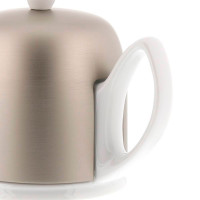 Чайник заварочный с колпаком, 1 л, фарфор, алюминий, белый, серый, серия Salam, GUY DEGRENNE, Франция_00802430054147861167.jpg