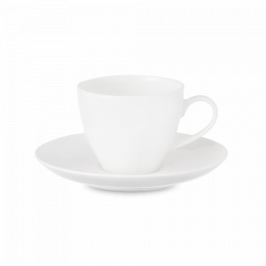 Пара кофейная, 120 мл, костяной фарфор, белый, серия Белый декор, NARUMI, Япония, NARUMI (Япония)