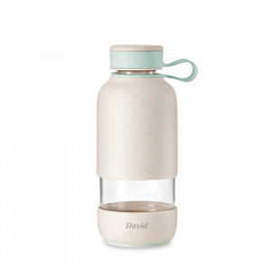 Бутылка для воды, 600 мл, древесное волокно, полипропилен, стекло, бежевый, серия TO GO, LEKUE, Испания, Посуда для пикника