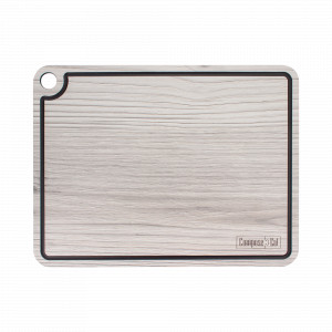 Доска композитная разделочная с желобом, 33x25 см, белое дерево, серия Elegance, ComposeEat, Россия, Разделочные доски