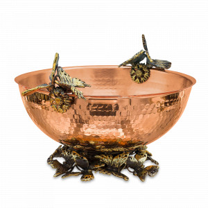 Миска «Бабочка», медь кованая, серия Летний сад, Кольчугинский Мельхиор, Россия, Кольчугинский мельхиор