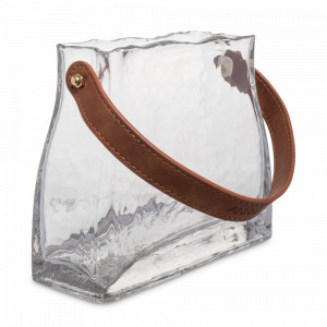 Ваза для цветов Сумка с ручкой, 15 см, стекло, полиуретан, декор, серия Palermo, ANNA LAFARG, Китай, НОВИНКИ