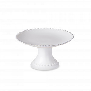 Блюдо на ножке White, 22 см, керамика, белый, серия Pearl, COSTA NOVA, Португалия, Блюда для торта, десерта