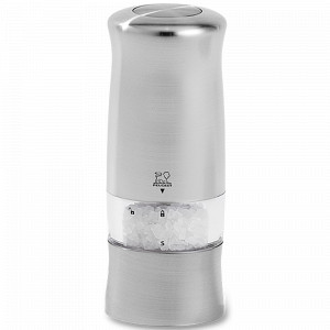 Мельница для соли электрическая 14 см, акрил/хромированный пластик, серия Zeli, PEUGEOT, Франция, PEUGEOT (Франция)