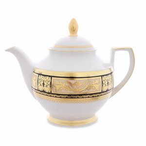 Чайник заварочный Creme Gold, 1.2 л, фарфор, кремовый, золотой, серия Diadem, FALKENPORZELLAN, Германия, Скидка до -30% на фарфор FALKENPORZELLAN