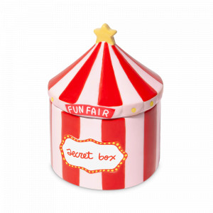 Шкатулка , 8 х 11.5 см, керамика, красный, розовый, серия Funfair, DOIY, Испания, Шкатулки