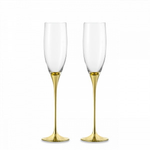 Набор из 2-х бокалов для шампанского, 180 мл, бессвинцовый хрусталь, золото, серия Champagner Exklusiv, EISCH, Германия, EISCH (Германия)