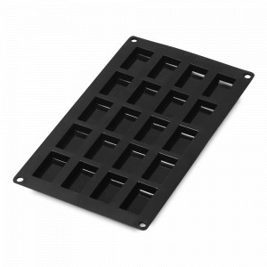 Набор для выпечки кексов «Финансье», 20 ячеек, 30 х 17.5 см, силикон, черный, LEKUE, Испания, LEKUE (Испания)