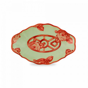 Блюдо сервировочное, 27 х 18 см, фарфор, белый. красный, серия Meaning, VISTA ALEGRE, Португалия, VISTA ALEGRE (Португалия)