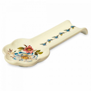 Подставка под ложку, 28.5 см, керамика, декор, серия Petali Di Primavera, NUOVA CER, Италия, Подставки под ложку