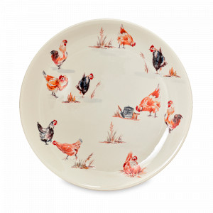 Тарелка обеденная, 27 см, фарфор, белый, декор, серия Country Farmyard, GRACE BY TUDOR, Великобритания, GRACE BY TUDOR (Великобритания)