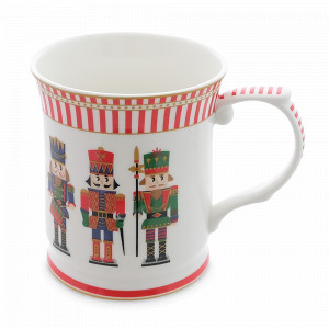 Кружка Щелкунчик, 400 мл, фарфор, белый, декор, серия New Year, REPAST, Чехия, Кружки REPAST