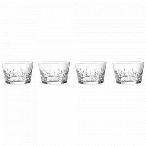 Набор из 4-х салатников - верринов Twist, 270 мл, хрусталь, серия NewPort, GUY DEGRENNE, Франция, Стеклянные салатники