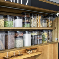 Набор из 4-х банок для хранения Pantry, боросиликатное стекло, прозрачный, GEFU, Германия_00812380048225449495.jpg
