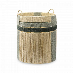 Корзина плетеная Bongo Sage, размер S, шпагат, металл, бежевый, серия Ethnic, TKANO, Россия, Органайзеры для хранения