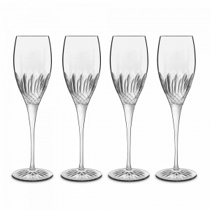 Набор из 4-х фужеров для игристых вин PROSECCO, 220 мл, бессвинцовый хрусталь, серия Diamante, LUIGI BORMIOLI, Италия, Бокалы для вина LUIGI BORMIOLI