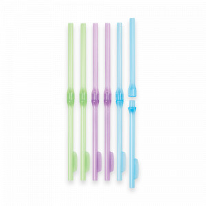 Набор из 6-ти многоразовых трубочек для коктейля, 21,2 см, пластик, серия To Go, SISTEMA, Новая Зеландия, Барные аксессуары для коктейлей