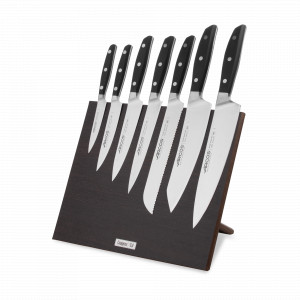 Набор кухонных ножей, 7 штук, на магнитной композитной подставке ComposeEat (венге), серия Manhattan, ARCOS, Испания, Набор ножей накири