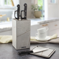 Подставка для кухонных ножей, универсальная, 12 х 24см, мраморный Грейс, композитный материал, серия Fashion, ComposeEat, Россия_00819710041537258273.jpg