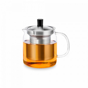 Чайник заварочный с ситечком, 700 мл, боросиликатное стекло, нержавеющая сталь, SAMADOYO, Китай, SAMADOYO (Китай)