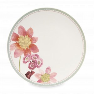 Тарелка обеденная, 27 см, фарфор, белый, розовый, серия Primula, MAXWELL WILLIAMS, Австралия, Тарелки обеденные