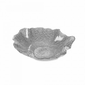Блюдо сервировочное, диаметр: 18 см, высота: 5,5 см, материал: стекло, цвет: серебристый, серия Folies, IVV (Italy), Италия, IVV (Италия)