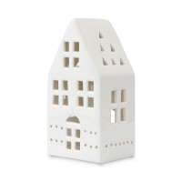 Подсвечник Домик Vejle, 20.7 см, фарфор, белый, серия New Year Essential, TKANO, Россия