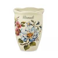 Емкость для кухонных принадлежностей, 16 х 13 см, керамика, декор, серия Petali Di Primavera, NUOVA CER, Италия, 