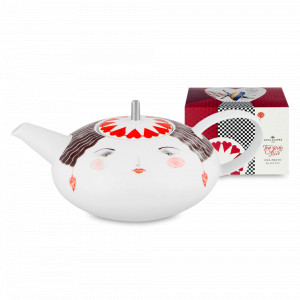 Чайник заварочный и чай в подарок, 1,3 л, фарфор, декор, серия Tea with Alice, VISTA ALEGRE, Португалия, VISTA ALEGRE (Португалия)