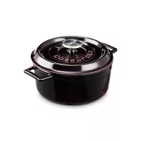 Кастрюля с крышкой , 2,8 л, 20 см, чугун, баклажан, LAVA, Турция, 