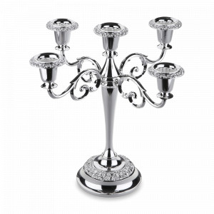 Подсвечник 5-ти рожковый, 26 см, нержавеющая сталь, серебро, QUEEN ANNE, Великобритания, QUEEN ANNE (Великобритания)