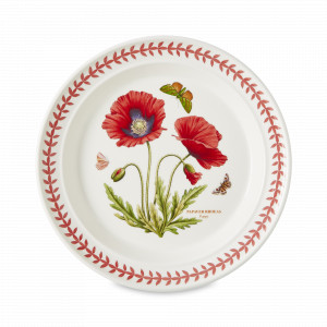 Тарелка обеденная «Мак», 25.5 см, фаянс, белый, декор, серия Botanic Garden, PORTMEIRION, Великобритания, PORTMEIRION (Великобритания)