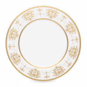 Тарелка обеденная, 27 см, костяной фарфор, белый, золотой, серия Золотая тиара, NARUMI, Япония, NARUMI (Япония)