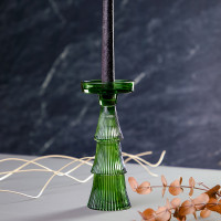 Подсвечник , 22 см, стекло, зеленый, серия Art Deco, DECOR DE TABLE, Россия_00820420060977542212.jpg
