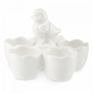 Подставка для 6-ти яйц, керамика, белый, декор, серия Цыпленок, DECOR DE TABLE, Россия, DECOR DE TABLE (Россия)