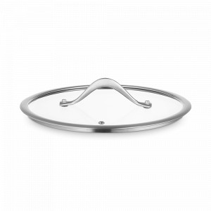 Крышка стеклянная 3Ply, 24 см, нержавеющая сталь, стекло, прозрачный, серия Etalon, LIBERTY JONES, Россия, Крышки и съемные ручки