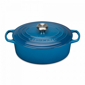 Чугунная эмалированная утятница овальная, 4,7 л, 29 см, синий, LE CREUSET, Франция, LE CREUSET (Франция)