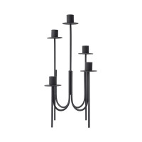 Подсвечник на 5 свечей Flam, 36 см, металл, черный, BERGENSON BJORN, Великобритания_00813860062701999925.jpg