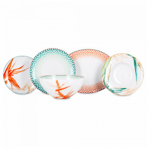 Сервиз столовый на 6 персон, 20 предметов, фарфор, декор, серия Fiji, VISTA ALEGRE, Португалия, Столовые сервизы из фарфора