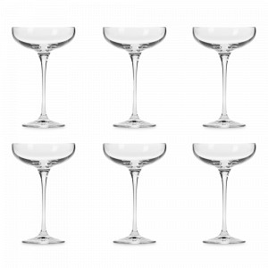 Набор из 6-ти бокалов-креманок для шампанского, 240 мл, бессвинцовый хрусталь, серия Harmony, KROSNO, Польша, KROSNO (Польша)