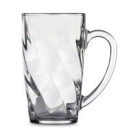 Кружка стеклянная, 360 мл, стекло, GLASSLOCK, Корея