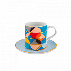 Пара чайная, 295 мл, фарфор, мультиколор, серия Futurismo, VISTA ALEGRE, Португалия, VISTA ALEGRE (Португалия)