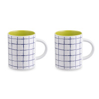 Набор кружек, 2 предмета, 460 мл, керамика, белый, синий, серия Bright Traditions, LIBERTY JONES, Россия